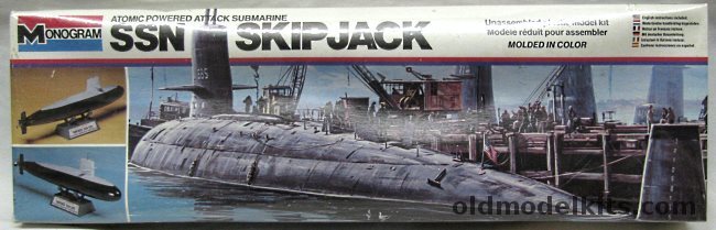Monogram 1/228 SSN Skipjack Submarine, 3101 plastic model kit